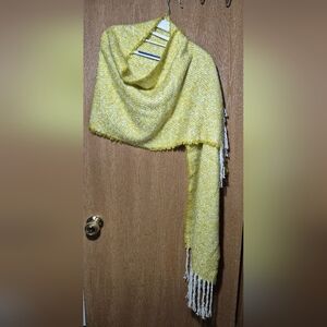 Yellow Blanket Winter Scarf for Women, 70"×16.5"